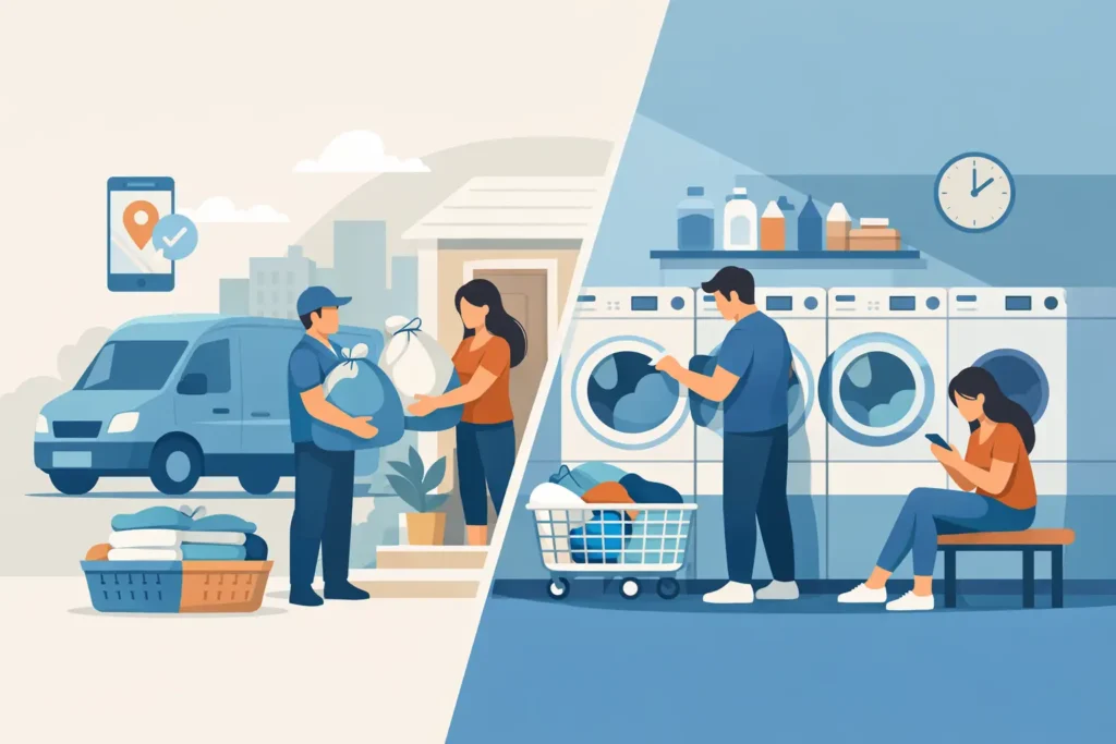 Pickup Delivery Laundry vs Laundromat